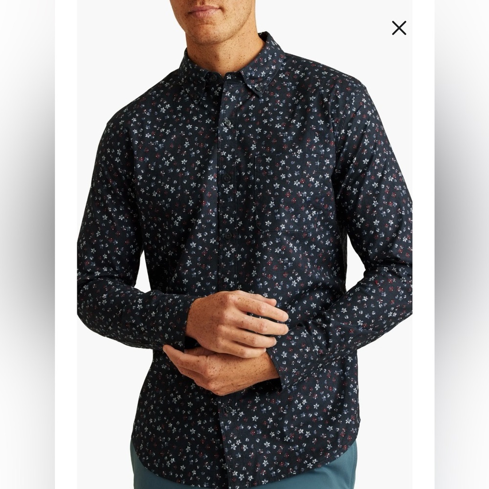 BONOBOS Everyday Stretch Button-Down Shirt in‎ Petra Floral  size S NWOT